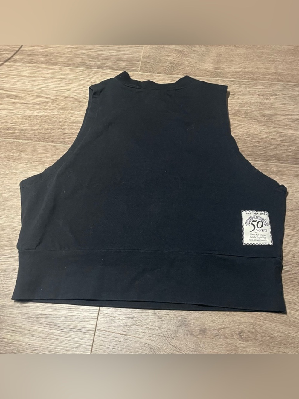Adidas Women's Black Cropped Tank Top - Originals Logo - Picture 7 of 8